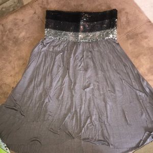 Sequin Strapless Dress 👗